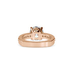 SKU: 0167 (22K) Heart-Shaped Setting Four-Prong Solitaire Engagment Ring in Rose Gold.