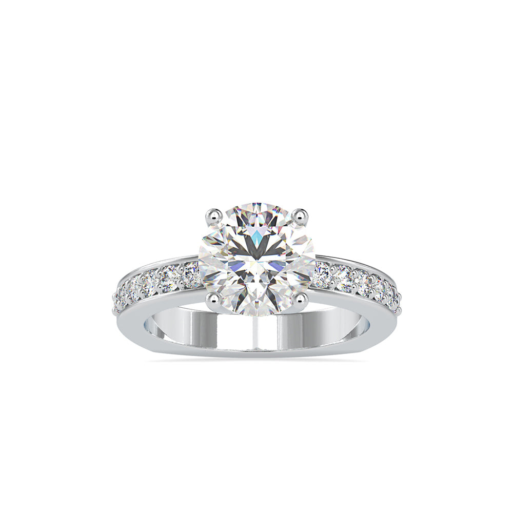 SKU: 0167 (22K) Heart-Shaped Setting Four-Prong Solitaire Engagment Ring in Rose Gold.