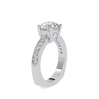 SKU: 0167 (14K) Heart-Shaped Setting Four-Prong Solitaire Engagment Ring in Rose Gold.