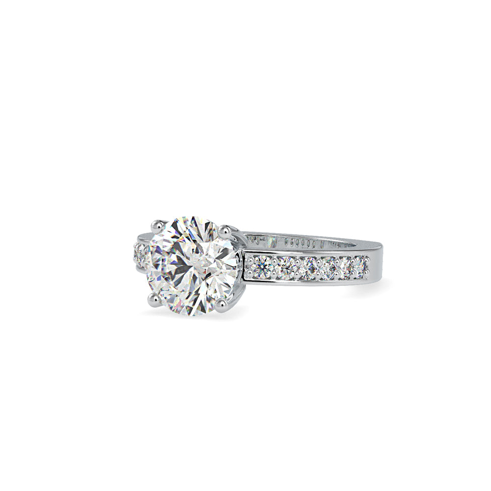 SKU: 0167 (14K) Heart-Shaped Setting Four-Prong Solitaire Engagment Ring in Rose Gold.