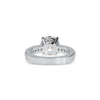 SKU: 0167 (22K) Heart-Shaped Setting Four-Prong Solitaire Engagment Ring in Rose Gold.