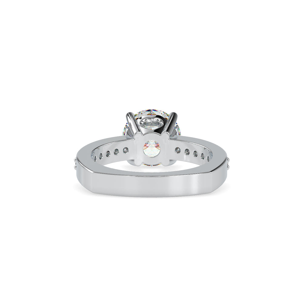 SKU: 0167 (14K) Heart-Shaped Setting Four-Prong Solitaire Engagment Ring in Rose Gold.
