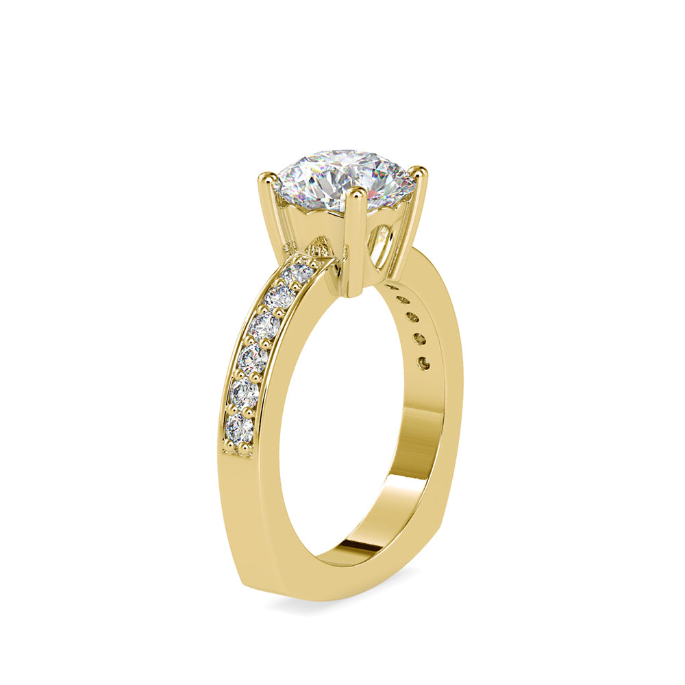 SKU: 0167 (18K) Heart-Shaped Setting Four-Prong Solitaire Engagment Ring in Rose Gold.