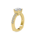SKU: 0167 (22K) Heart-Shaped Setting Four-Prong Solitaire Engagment Ring in Rose Gold.