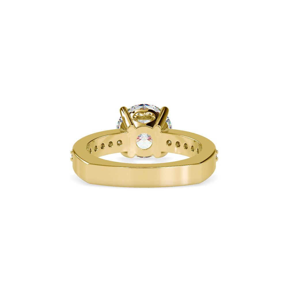 SKU: 0167 (10K) Heart-Shaped Setting Four-Prong Solitaire Engagment Ring in Rose Gold.