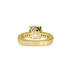 SKU: 0167 (14K) Heart-Shaped Setting Four-Prong Solitaire Engagment Ring in Rose Gold.