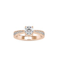 SKU: 0168 (22K) Four-Prong Solitaire Engagment Ring in Rose Gold.