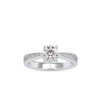SKU: 0168 (10K) Four-Prong Solitaire Engagment Ring in Rose Gold.
