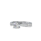 SKU: 0168 (10K) Four-Prong Solitaire Engagment Ring in Rose Gold.