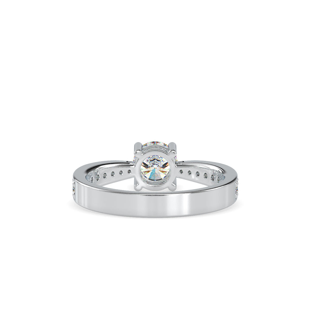 SKU: 0168 (10K) Four-Prong Solitaire Engagment Ring in Rose Gold.