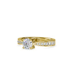 SKU: 0168 (22K) Four-Prong Solitaire Engagment Ring in Rose Gold.