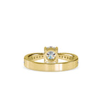 SKU: 0168 (10K) Four-Prong Solitaire Engagment Ring in Rose Gold.
