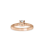 SKU: 0169 (14K) Four-Prong Solitaire Engagment Ring in Rose Gold.