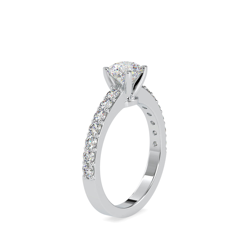 SKU: 0169 (10K) Four-Prong Solitaire Engagment Ring in Rose Gold.