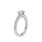 SKU: 0169 (18K) Four-Prong Solitaire Engagment Ring in Rose Gold.