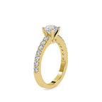 SKU: 0169 (14K) Four-Prong Solitaire Engagment Ring in Rose Gold.