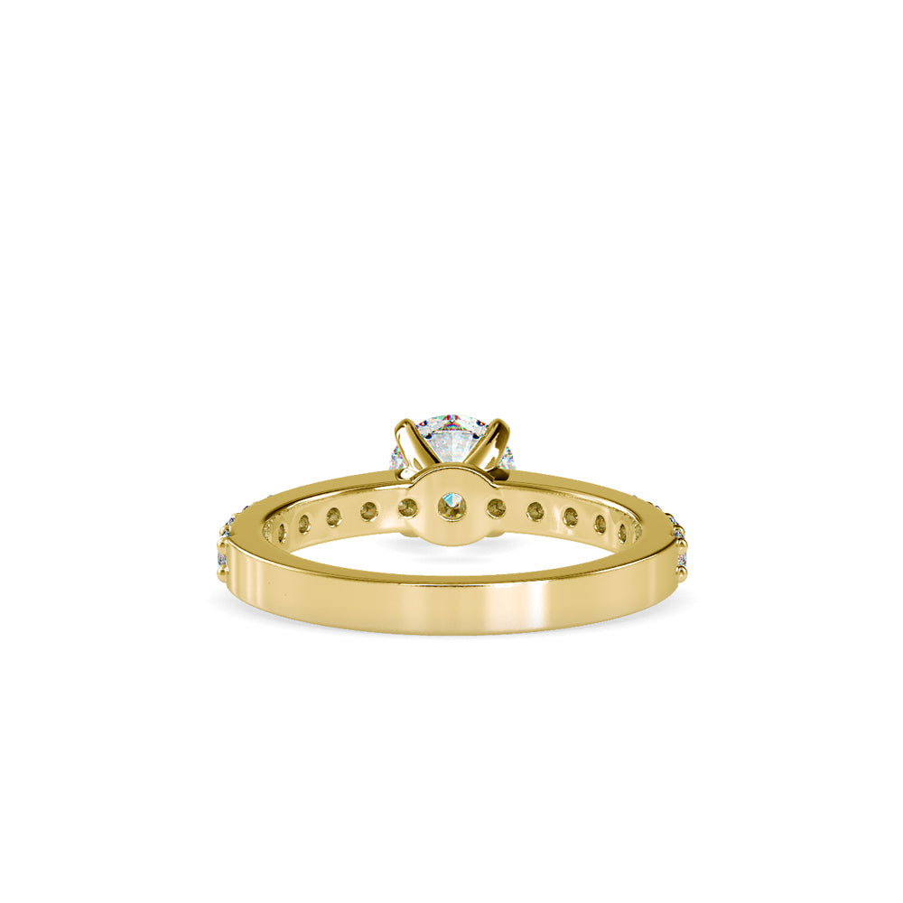 SKU: 0169 (10K) Four-Prong Solitaire Engagment Ring in Rose Gold.