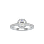 SKU: 0170 (22K) Dazzling Halo Engagment Ring In Rose Gold.
