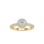 SKU: 0170 (18K) Dazzling Halo Engagment Ring In Rose Gold.
