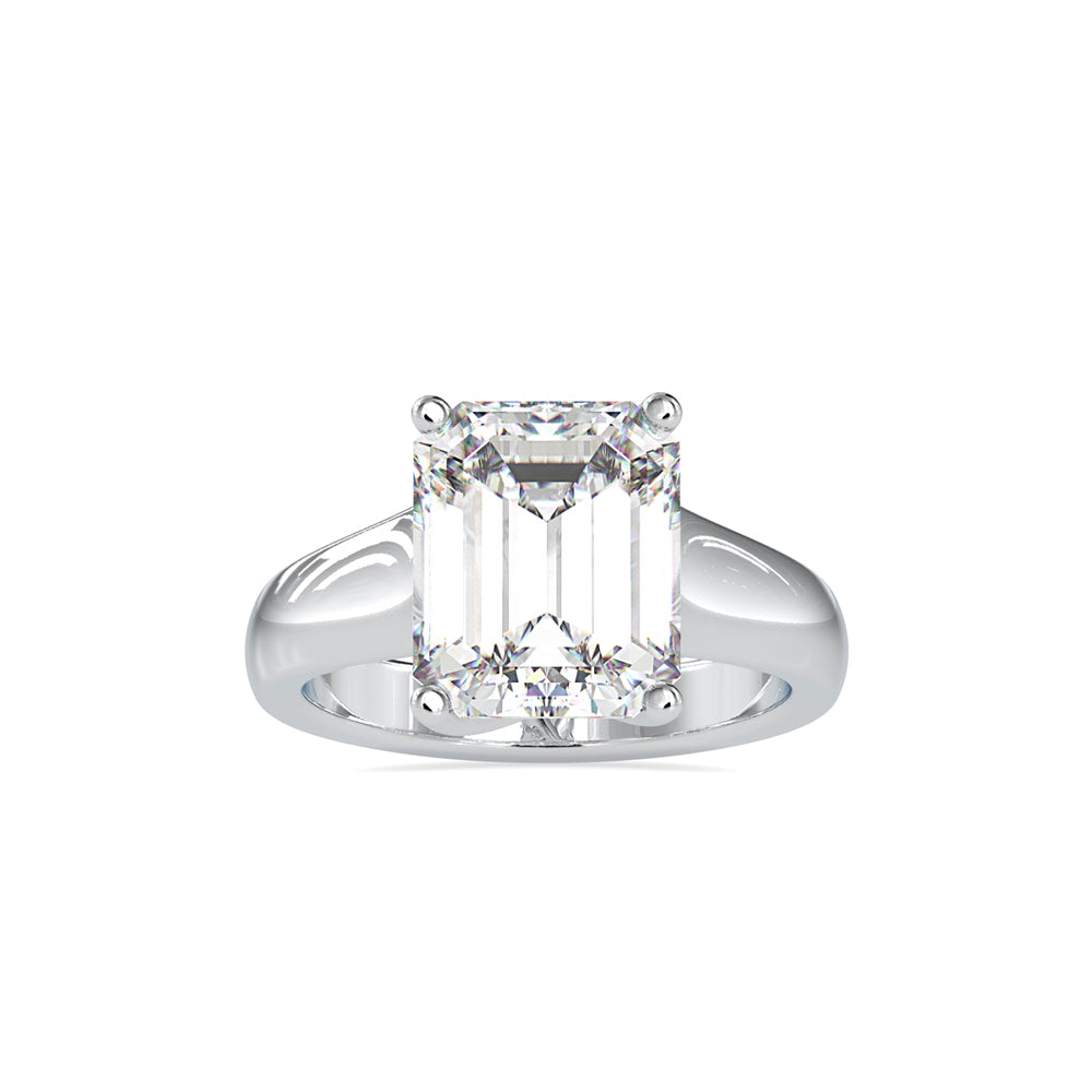 SKU: 0171 (22K) Emerald Twisted-Prong Solitaire Engagment Ring in Rose Gold.