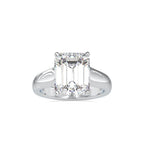 SKU: 0171 (22K) Emerald Twisted-Prong Solitaire Engagment Ring in Rose Gold.