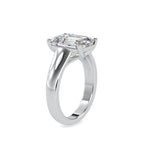 SKU: 0171 (10K) Emerald Twisted-Prong Solitaire Engagment Ring in Rose Gold.