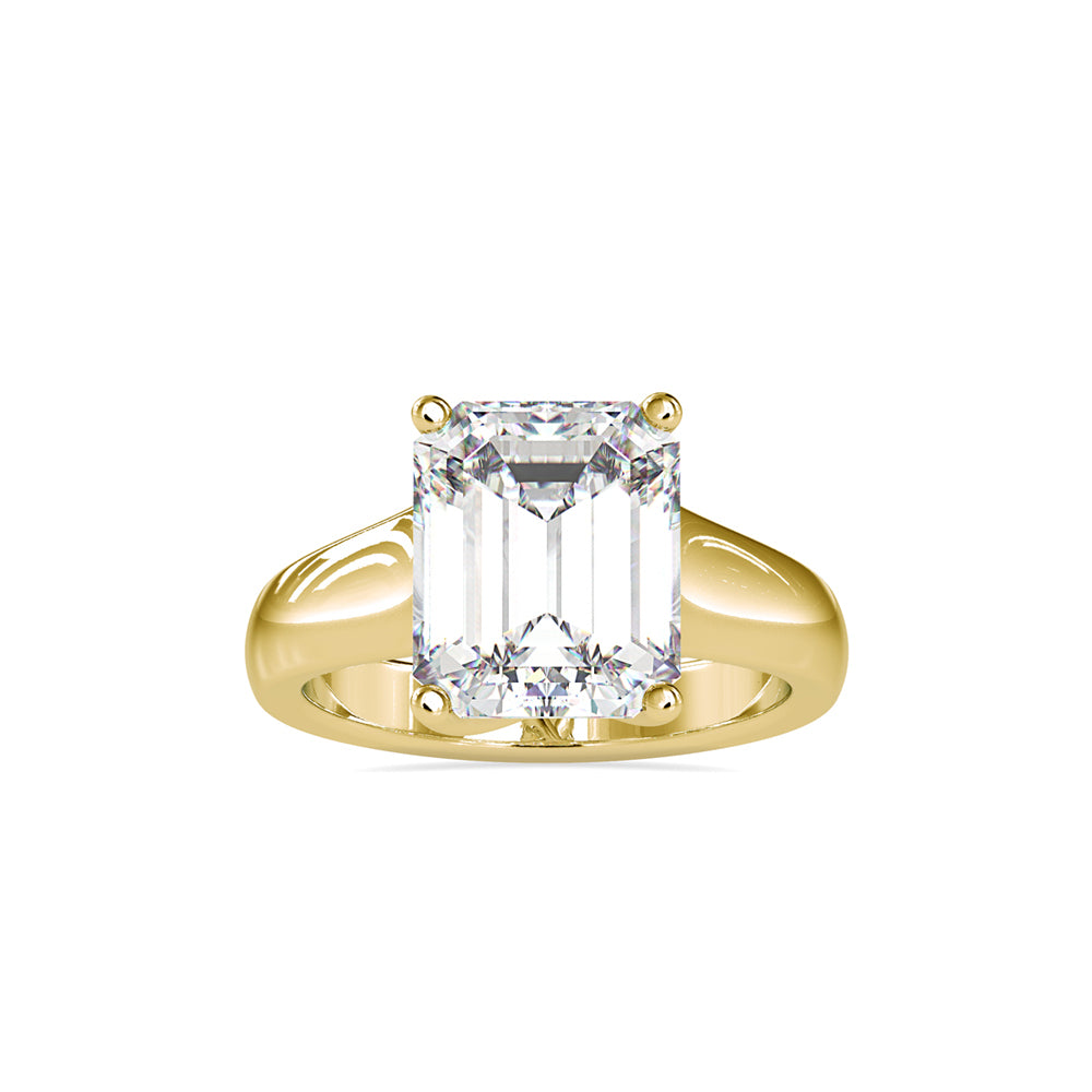 SKU: 0171 (22K) Emerald Twisted-Prong Solitaire Engagment Ring in Rose Gold.