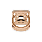 SKU: 0172 (10K) Triple Halo Split-Shank Diamond Ring in Rose Gold.