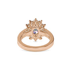 SKU: 0173 (14K) Vintage Halo Oval Diamond Engagment Ring in Rose Gold.