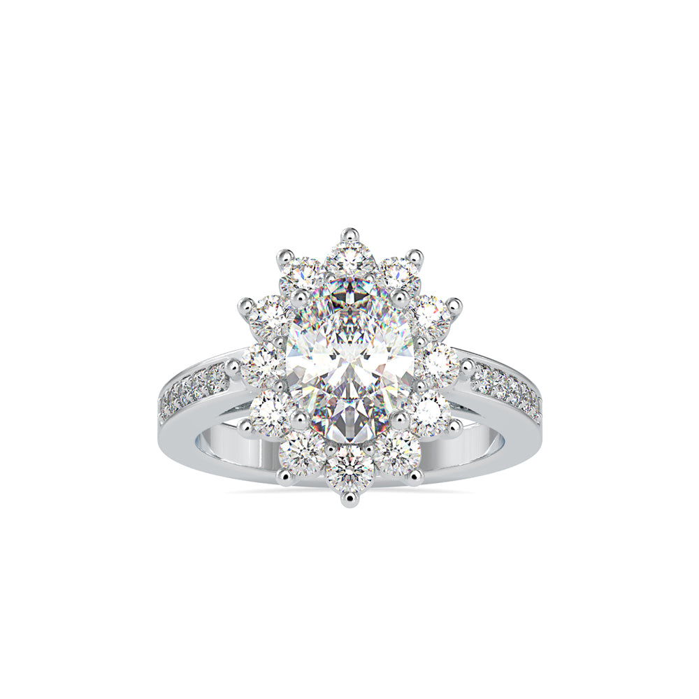 SKU: 0173 (22K) Vintage Halo Oval Diamond Engagment Ring in Rose Gold.
