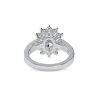SKU: 0173 (18K) Vintage Halo Oval Diamond Engagment Ring in Rose Gold.