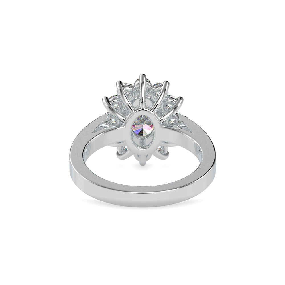 SKU: 0173 (18K) Vintage Halo Oval Diamond Engagment Ring in Rose Gold.