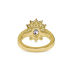 SKU: 0173 (22K) Vintage Halo Oval Diamond Engagment Ring in Rose Gold.
