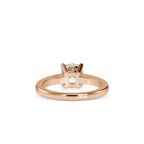 SKU: 0175 (22K) Four-Prong Solitaire Engagment Ring in Rose Gold.