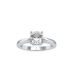 SKU: 0175 (18K) Four-Prong Solitaire Engagment Ring in Rose Gold.