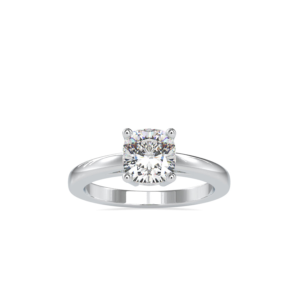 SKU: 0175 (18K) Four-Prong Solitaire Engagment Ring in Rose Gold.