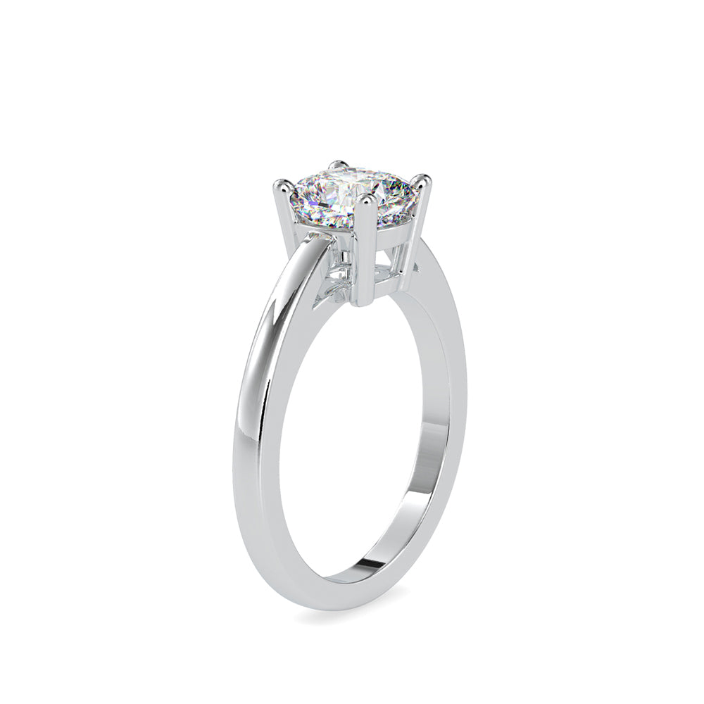 SKU: 0175 (22K) Four-Prong Solitaire Engagment Ring in Rose Gold.