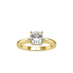 SKU: 0175 (18K) Four-Prong Solitaire Engagment Ring in Rose Gold.