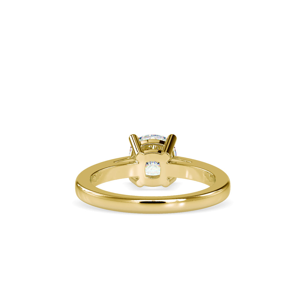 SKU: 0175 (14K) Four-Prong Solitaire Engagment Ring in Rose Gold.