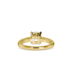 SKU: 0175 (14K) Four-Prong Solitaire Engagment Ring in Rose Gold.