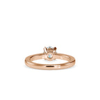SKU: 0176 (14K) Four-Prong Solitaire Engagment Ring in Rose Gold.