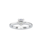SKU: 0176 (14K) Four-Prong Solitaire Engagment Ring in Rose Gold.
