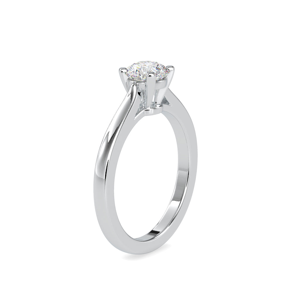 SKU: 0176 (22K) Four-Prong Solitaire Engagment Ring in Rose Gold.