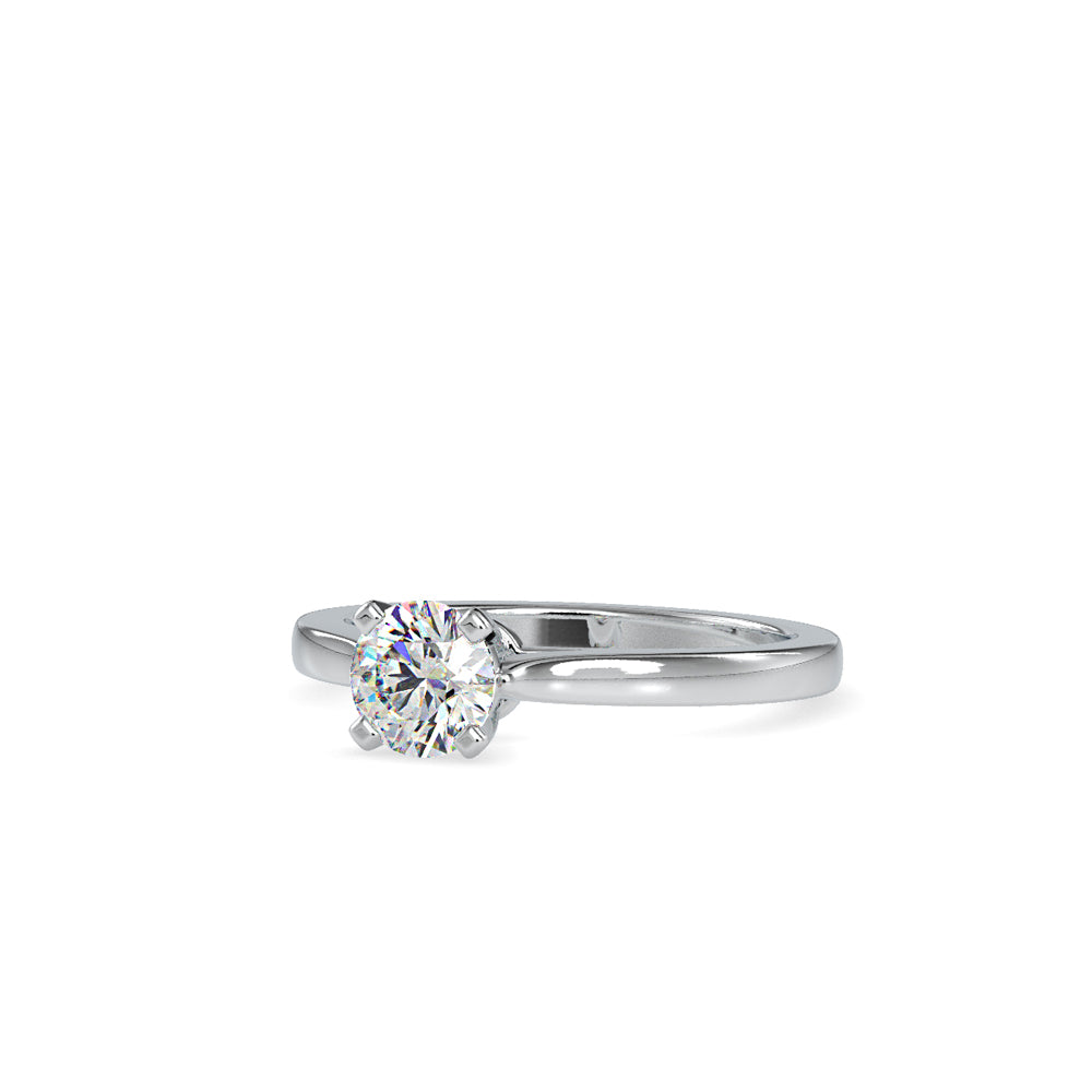 SKU: 0176 (10K) Four-Prong Solitaire Engagment Ring in Rose Gold.