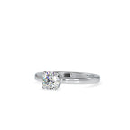 SKU: 0176 (14K) Four-Prong Solitaire Engagment Ring in Rose Gold.