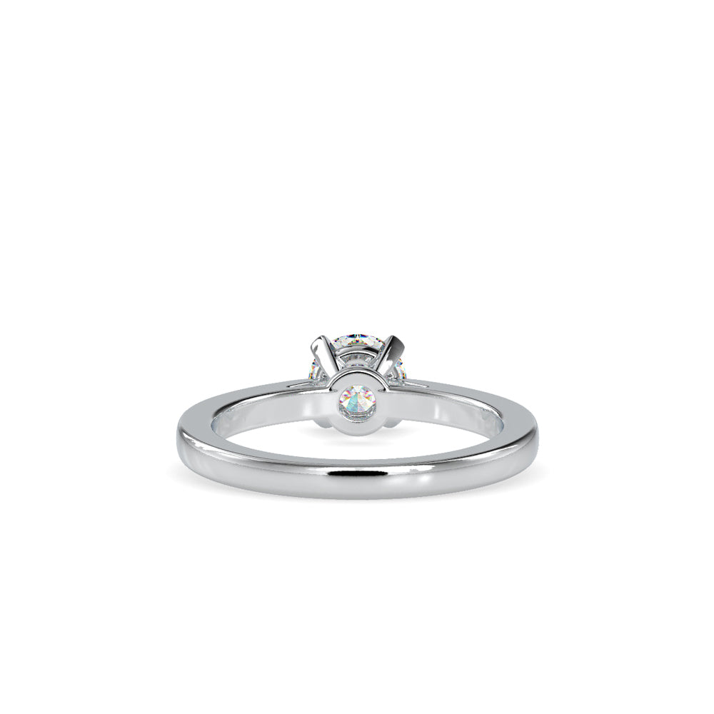 SKU: 0176 (10K) Four-Prong Solitaire Engagment Ring in Rose Gold.