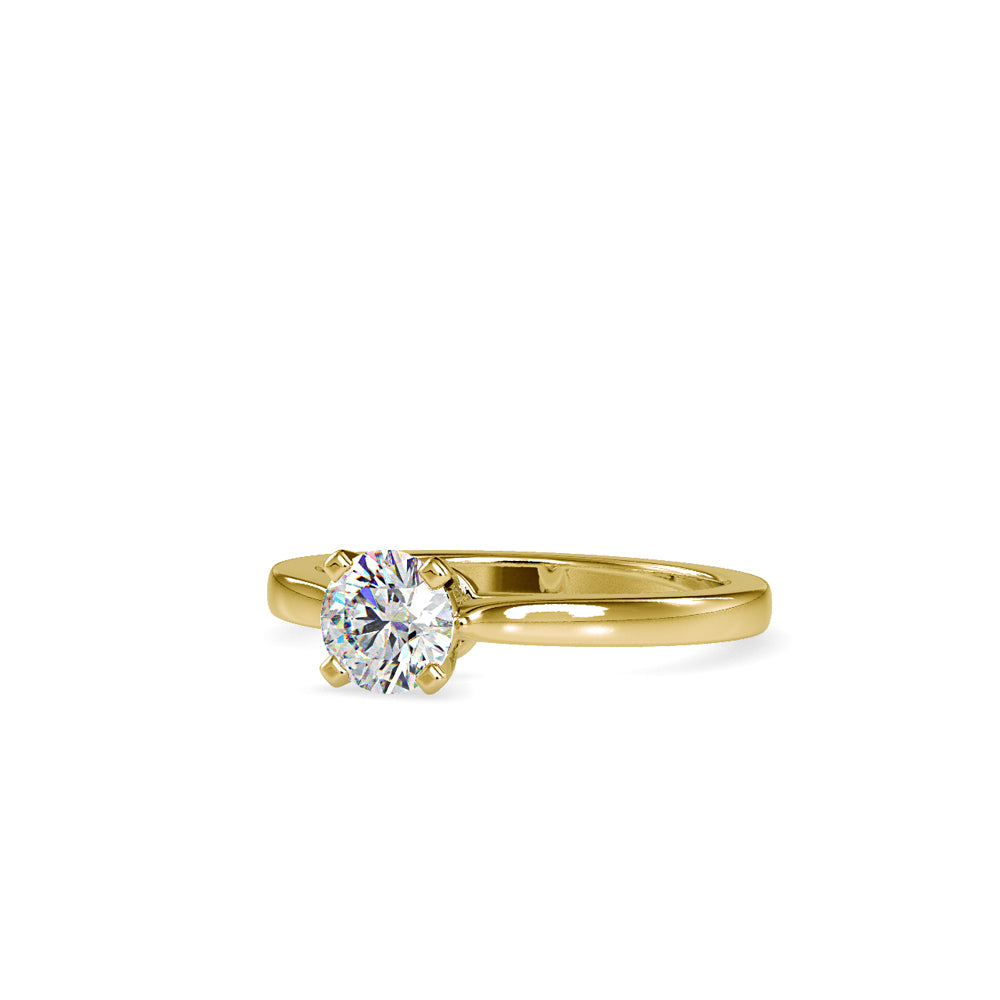 SKU: 0176 (14K) Four-Prong Solitaire Engagment Ring in Rose Gold.
