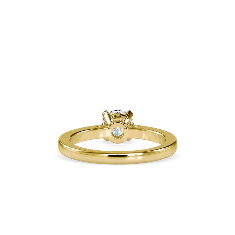 SKU: 0176 (22K) Four-Prong Solitaire Engagment Ring in Rose Gold.