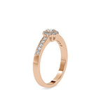 SKU: 0177 (22K) Cluster Diamond Engagment Ring in Rose Gold.