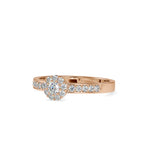 SKU: 0177 (14K) Cluster Diamond Engagment Ring in Rose Gold.